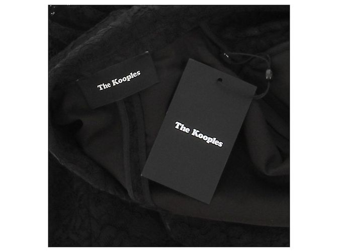 The Kooples Schwarzes Spitzen Midikleid - Ansicht 5