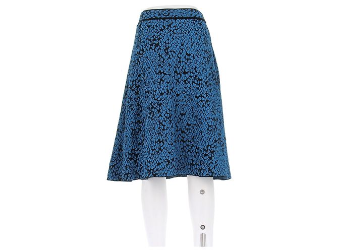 Gonna midi in maglia blu e nera M Missoni - vista 2