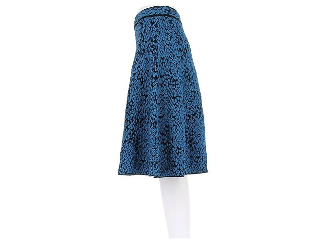 Gonna midi in maglia blu e nera M Missoni - vista 4