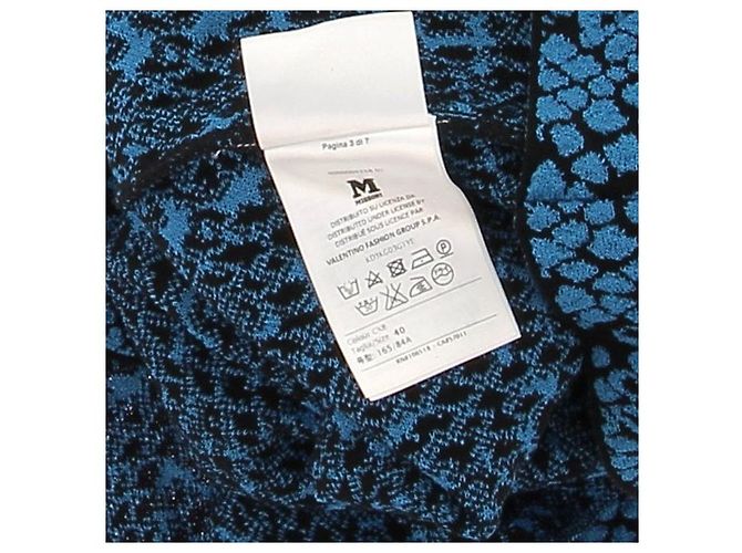 Gonna midi in maglia blu e nera M Missoni - vista 5