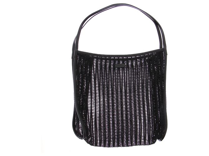 Autre Marque Borsa tote ICICLE in pelle nera traforata Nero - vista 2