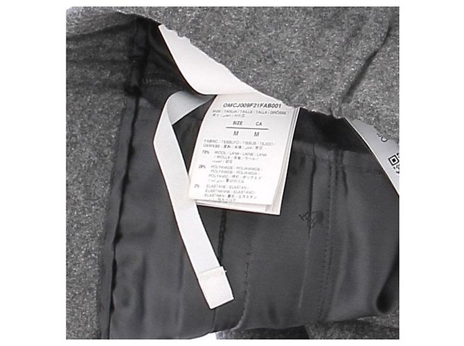 Off White Grey Wool Pants M - view 4