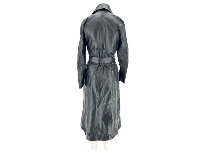 Mackage Leder-Trenchcoat schwarz - Ansicht 2