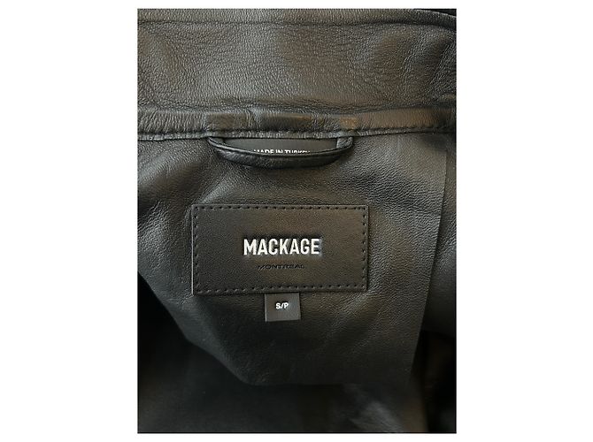 Mackage Leder-Trenchcoat schwarz - Ansicht 5