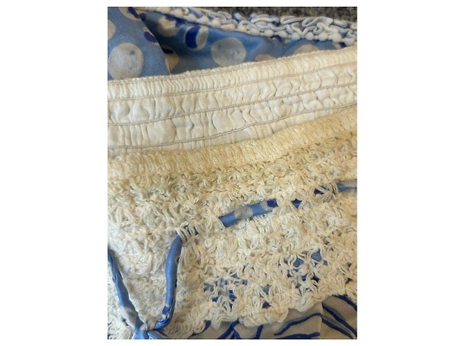 Autre Marque Pantaloncini in seta blu POUPETTE ST BARTH - vista 4