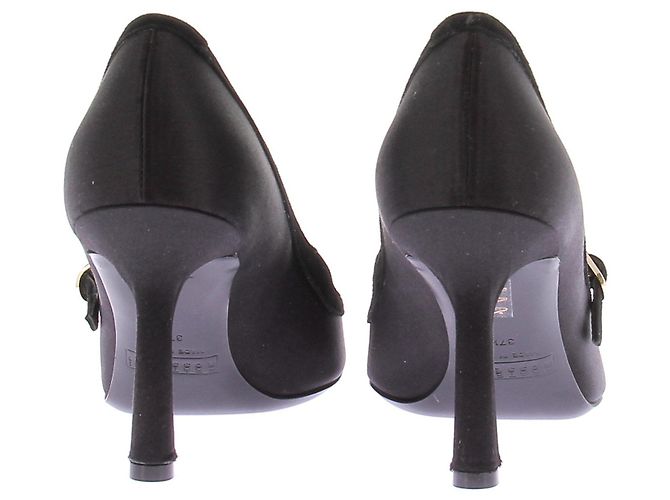 Autre Marque Décolleté neri in satin Nero - vista 3