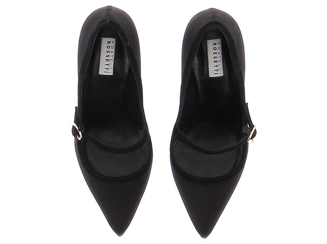 Autre Marque Décolleté neri in satin Nero - vista 6