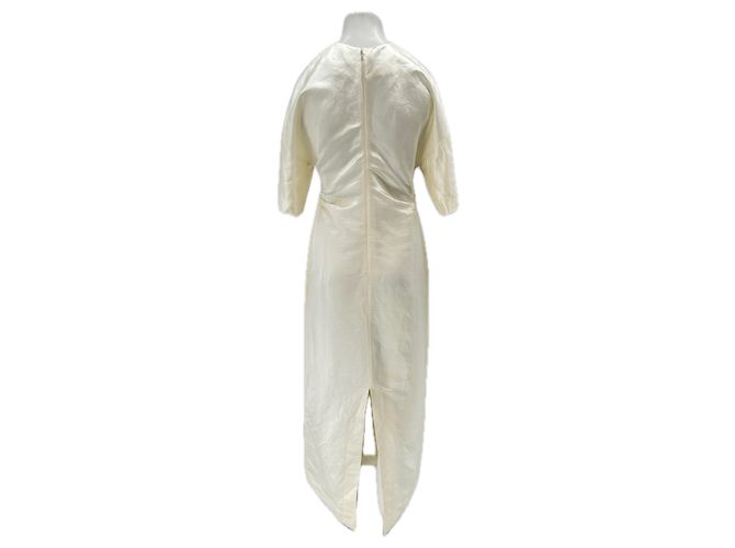 Autre Marque LOULOU STUDIO Ruby Kleid Beige Leinen - Ansicht 2