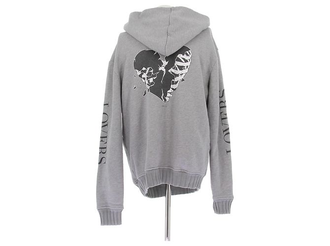 Amiri Hoodie aus Baumwolle grau - Ansicht 2