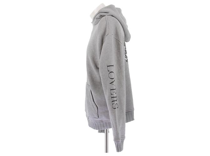 Amiri Hoodie aus Baumwolle grau - Ansicht 4