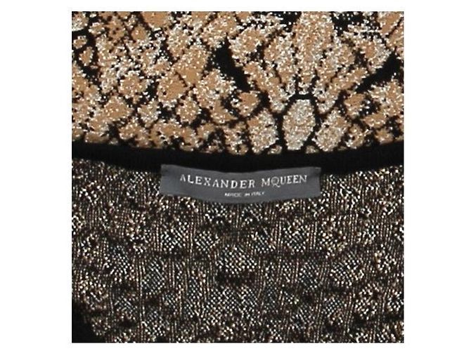 Vestido Alexander McQueen sin mangas estampado leopardo beige - vista 5