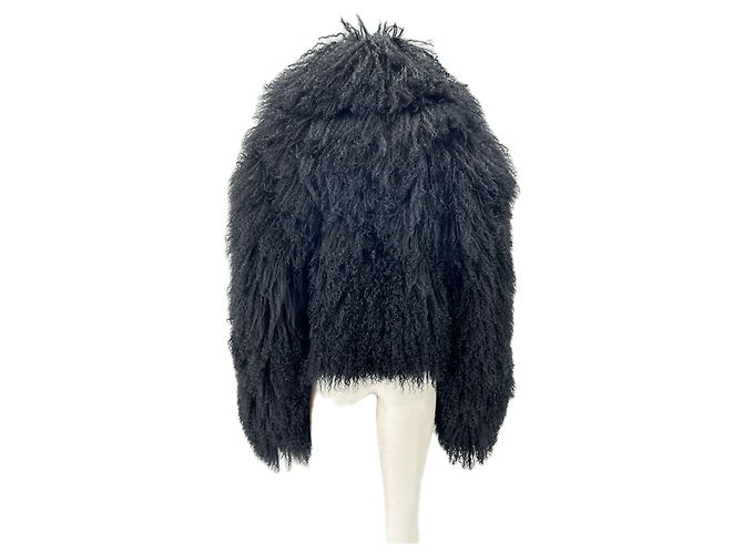 Autre Marque JACOB LEE Pelzjacke Schwarz Größe 38 - Ansicht 2