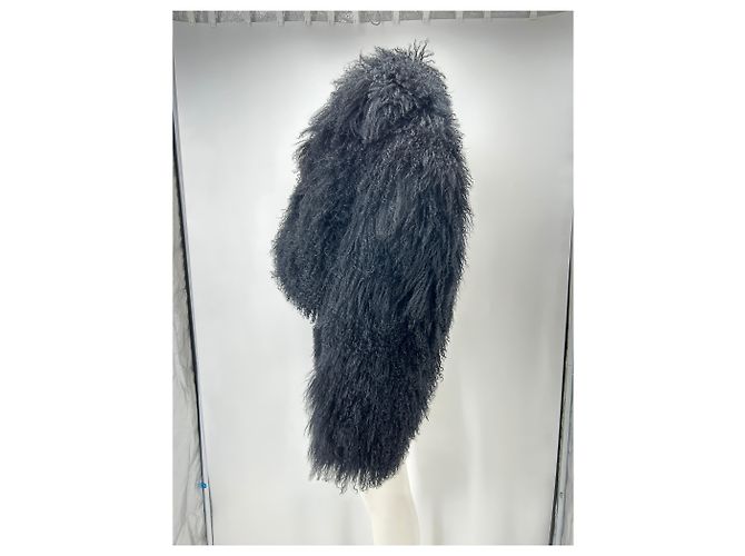 Autre Marque JACOB LEE Pelzjacke Schwarz Größe 38 - Ansicht 4