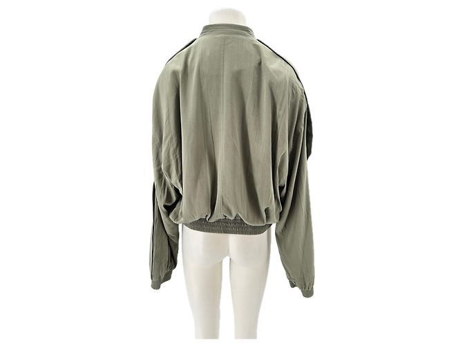 Autre Marque Grüne Jacke aus Viskose Größe S Khaki - Ansicht 2