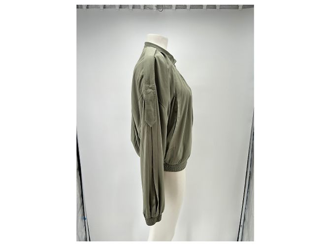 Autre Marque Grüne Jacke aus Viskose Größe S Khaki - Ansicht 3