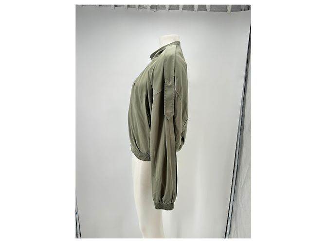 Autre Marque Grüne Jacke aus Viskose Größe S Khaki - Ansicht 4