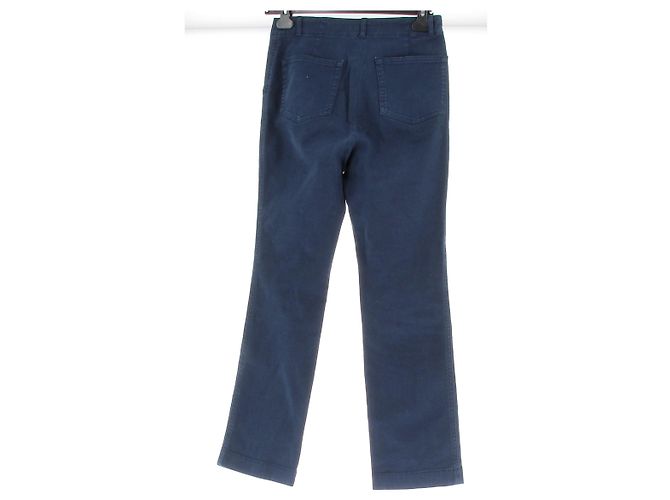 Pantalones Loro Piana azul marino de algodón 38 IT - vista 2