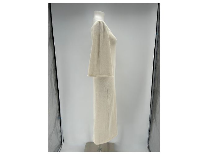 Autre Marque BOA Langes cremefarbenes Kleid mit langen Ärmeln Beige - Ansicht 3
