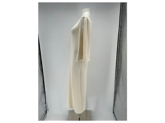 Autre Marque BOA Langes cremefarbenes Kleid mit langen Ärmeln Beige - Ansicht 4
