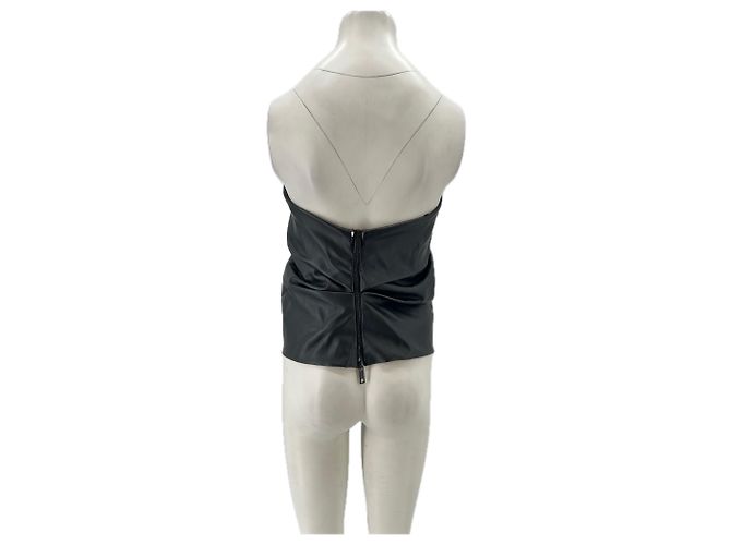 Bustier de cuero negro Sportmax - vista 2