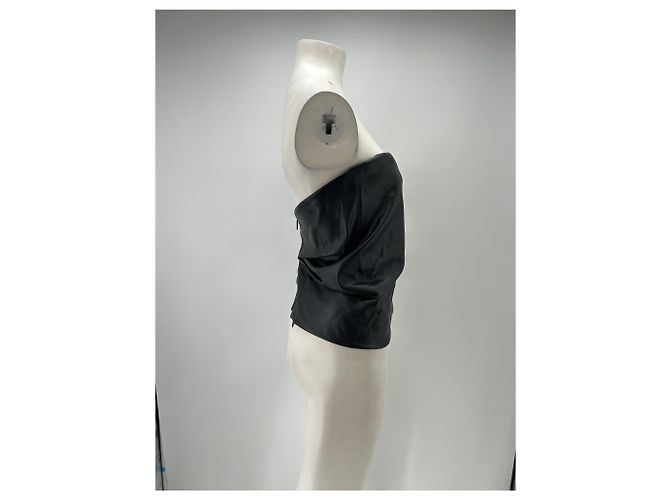 Bustier de cuero negro Sportmax - vista 3