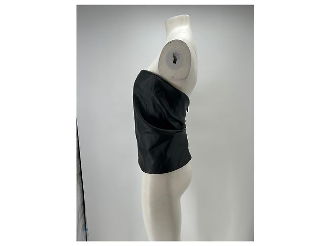 Bustier de cuero negro Sportmax - vista 4