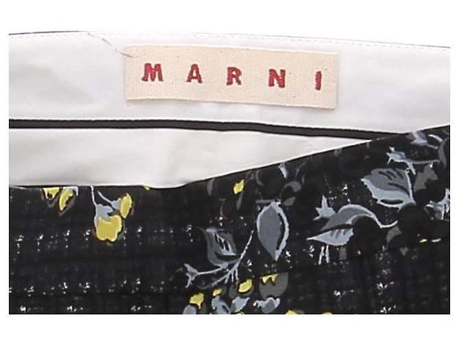 Marni Pantaloni neri e gialli Nero - vista 5