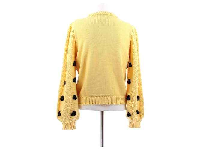 Autre Marque Gelber und schwarzer Pullover aus Wolle - Ansicht 2
