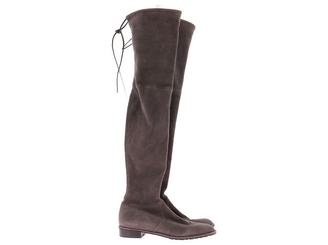 Botas altas Stuart Weitzman de piel gris - vista 3