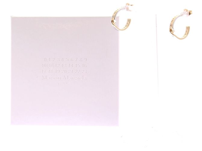 Maison Martin Margiela Orecchini a cerchio in oro e argento - vista 6