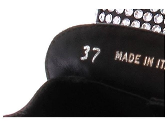 Mocassini Prada con Strass in Pelle Argentata 37 Argento - vista 8