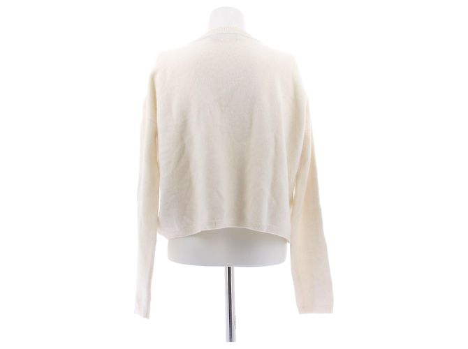 Autre Marque Ecru-Cardigan aus Kaschmir Beige - Ansicht 2