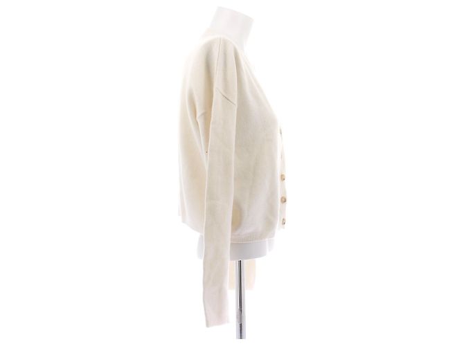 Autre Marque Ecru-Cardigan aus Kaschmir Beige - Ansicht 3