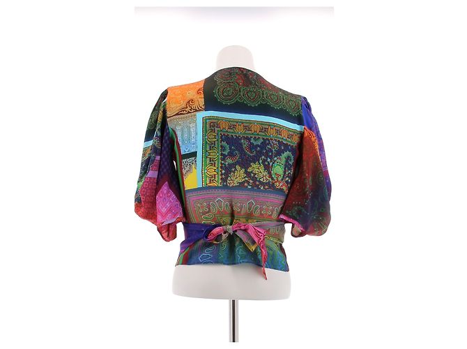 Pierre Louis Mascia Bunte Wickelbluse Mehrfarben - Ansicht 2