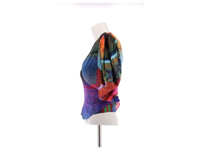 Pierre Louis Mascia Bunte Wickelbluse Mehrfarben - Ansicht 4