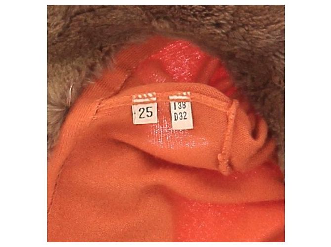 Top corto naranja Blumarine con cuello de piel sintética - vista 7
