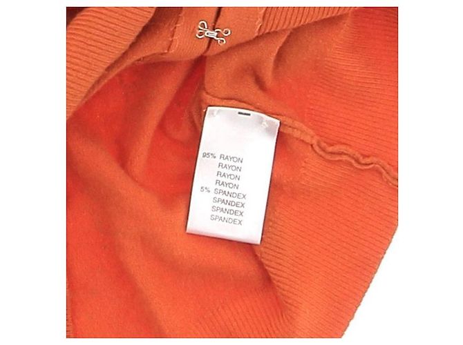 Top corto naranja Blumarine con cuello de piel sintética - vista 8