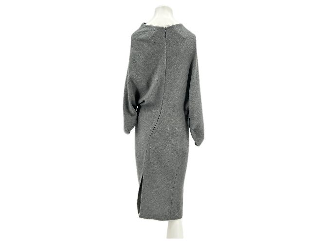 Hussein Chalayan Wollkleid in Grau mittellang - Ansicht 2