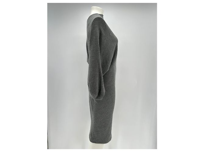 Hussein Chalayan Wollkleid in Grau mittellang - Ansicht 3