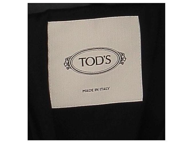 Tod's Langer schwarzer Ledermantel - Ansicht 3