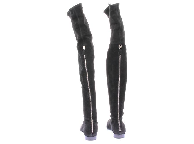 Prada Botas altas de ante Negro - vista 5