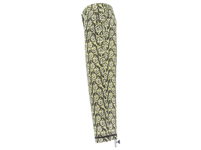 Calças Prada estampadas verdes e pretas de algodão - vista 4