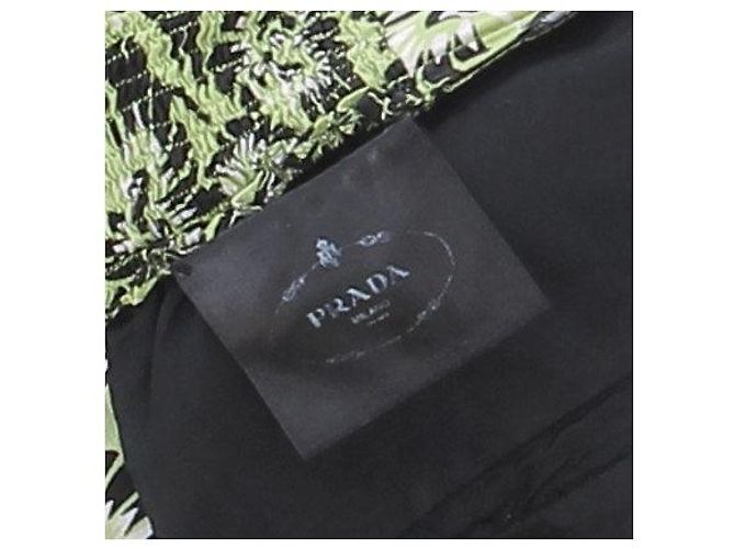Calças Prada estampadas verdes e pretas de algodão - vista 5