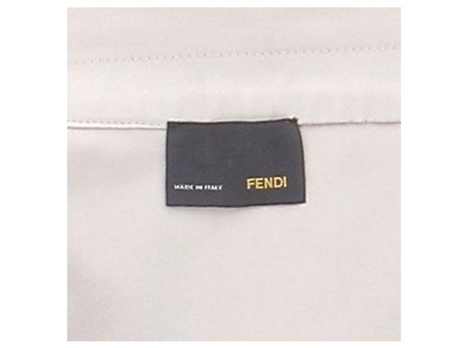 Falda midi Fendi beige de algodón con botones - vista 5