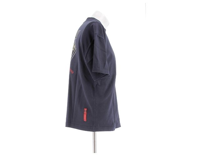 T-shirt Evisu blu navy in cotone - vista 3