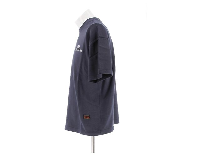 T-shirt Evisu blu navy in cotone - vista 4