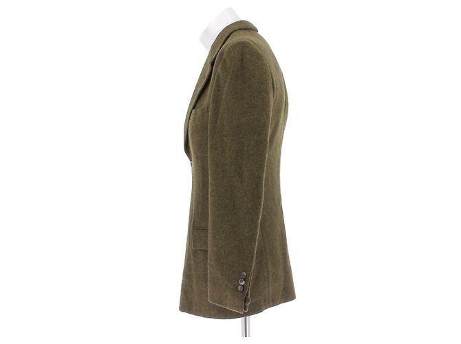 Yves Saint Laurent Khaki Wool Jacket - view 4