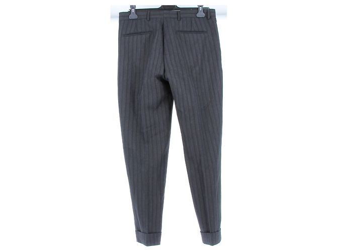 Dior Pantaloni a righe in lana Grigio - vista 2