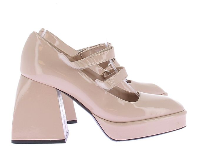 Nodaleto Bulla babies en cuir verni Beige - view 2