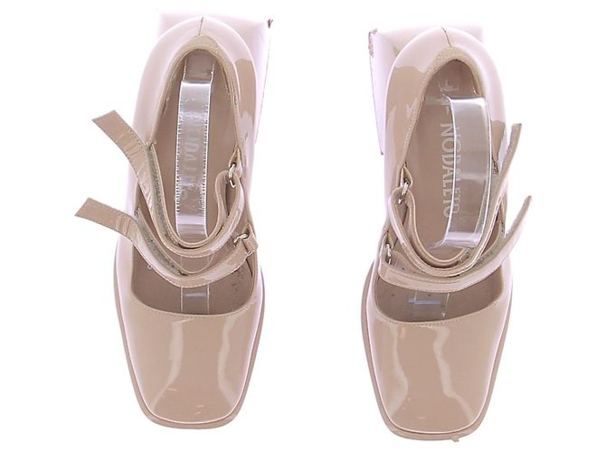 Nodaleto Bulla babies en cuir verni Beige - view 6
